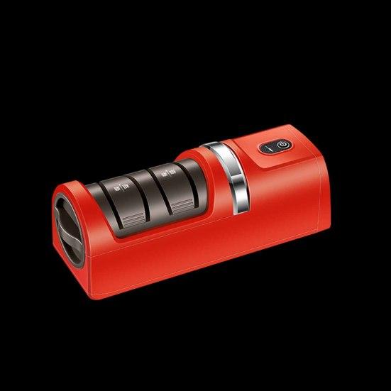 Электрическая точилка для ножей Быстрая заточка Полировка Двусторонняя точилка для ножей Противоскользящая основа Регулировка трех скоростей Бытовая