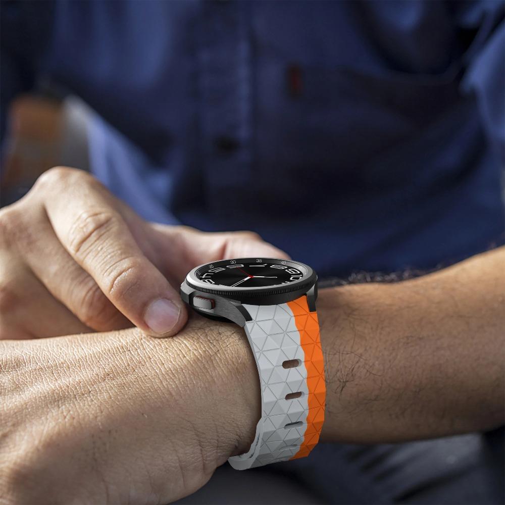 Мягкий силиконовый ремешок для Samsung Galaxy Watch 7/6/5/4 40мм 44мм Браслет с рисунком футбольного мяча Ремешок для Watch 6/4 Classic 47мм 46мм