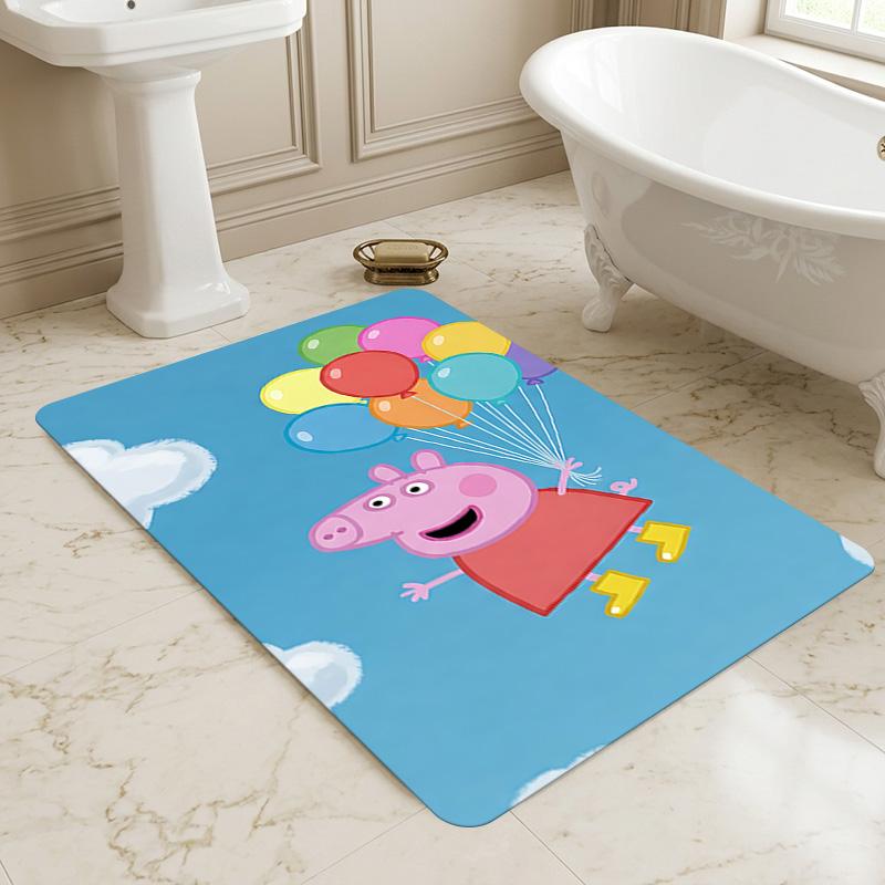 Peppa Balloons Living Room Nonslip Area Rug Soft Carpet For Bedroom Game Playroom Sofa Office Home Decor Doormat Christmas Gift C926734