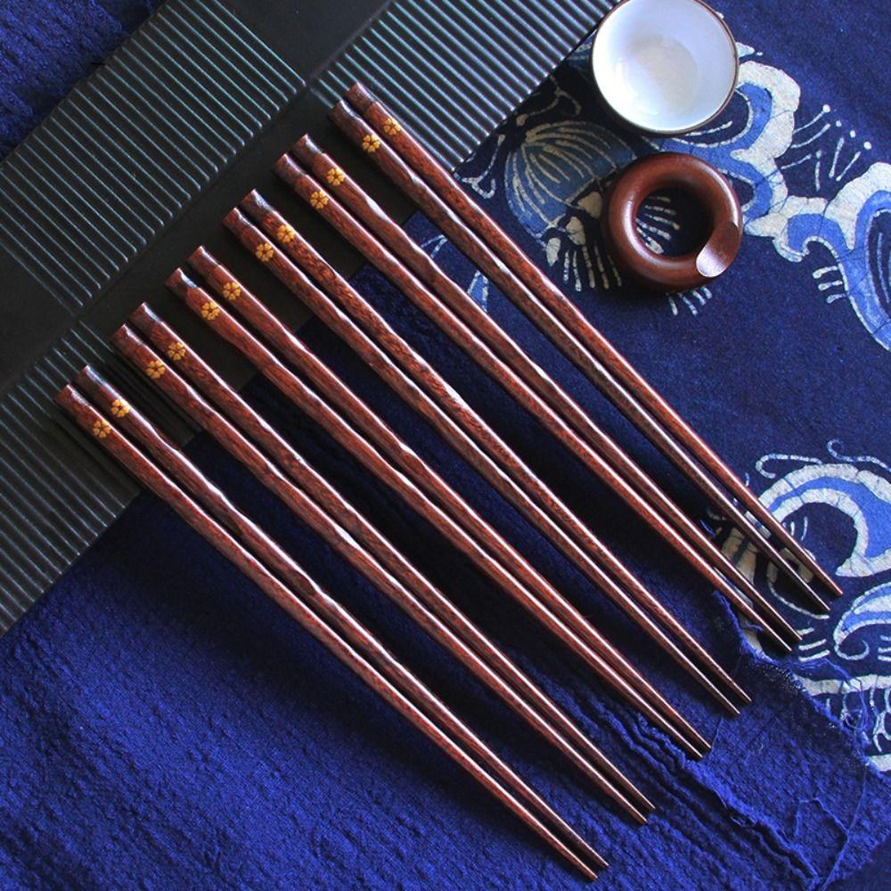 Нескользящие Деревянные Рустикальные Кухонные Принадлежности Столовые Приборы Палочки для Еды Посуда с Узором Слива