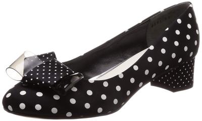 Туфли-лодочки Stuart Ribbon Motif 6171, черные, комбинированные, 24 см E [Jill Shoe] женские