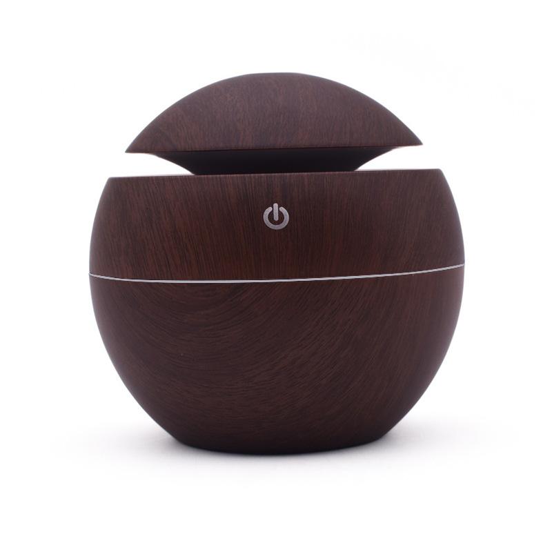130ML Air Humidifier Ultrasonic USB Aroma Diffuser Wood Grain LED Night Light Electric Essential Oil Diffuser Aromatherapy Home