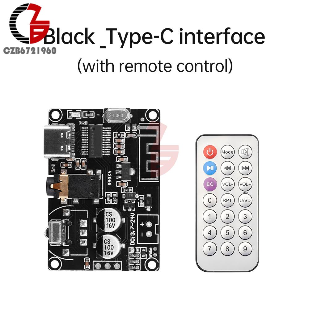 Плата Bluetooth аудиоприемника DC 3,7-24 В Bluetooth 5.0 MP3 Без потерь Декодер Плата Пульт дистанционного управления Стерео Аудио Музыкальный Модуль