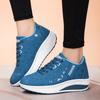Rocking Shoes Women's Shoes Spring and Autumn New Leather Walking Mother Shoes Casual Sports Shoes Platform Travel Shoes