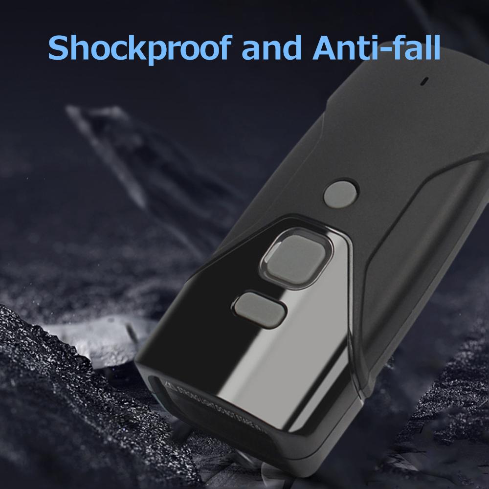 Portable Handheld Barcode Scanner Wired+2.4G+BT Three Mode Connection Support One Dimensional Barcode QR Code Fast