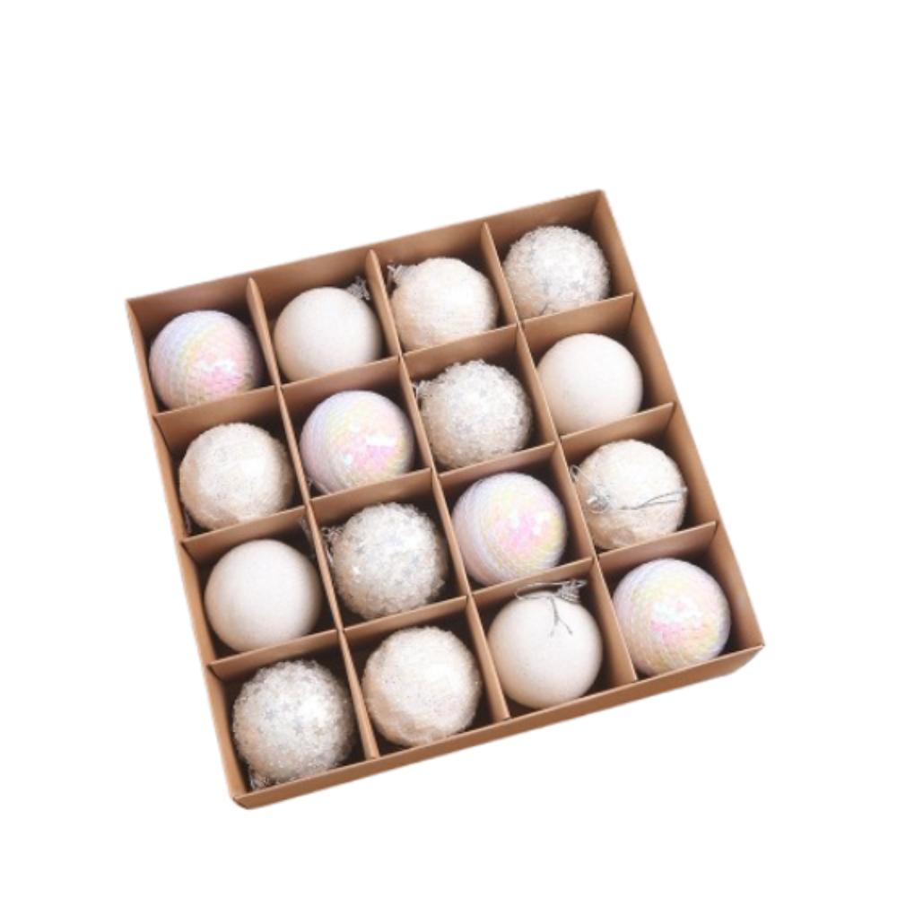 16 шт. 6 см Пенопластовый Рождественский Шар Подвеска Блестящие Украшения для Рождественской Елки Домашние Новогодние Украшения