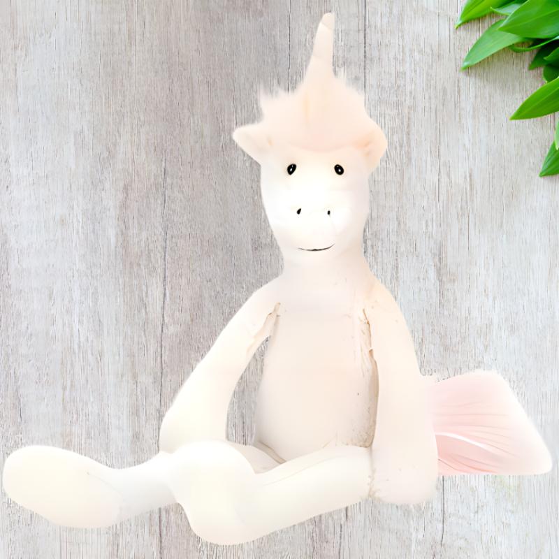 Jellycat Mythical Animal Series Jellycat/Animal Milky White Unicorn Soothing Doll Plush Doll 40cm High