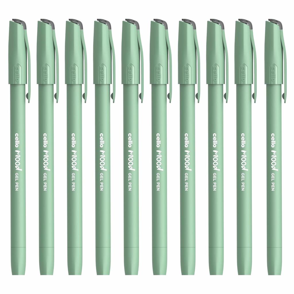 Cello Mood GP 10U CH Black Ball Pen Pack of 1 10pcs Smooth Writing Office School Stationery Set for Daily Use