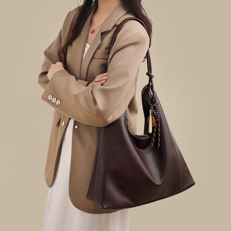 Сумка-тоут 2025 новая кожа Maillard большая сумка летняя женская сумка на плечо большая вместимость сумка для поездок багаж