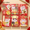 6Pcs Embossed Dragon Year Hongbao Profit Is Sealed Red Envelope Three-Dimensional  Chinese New Year