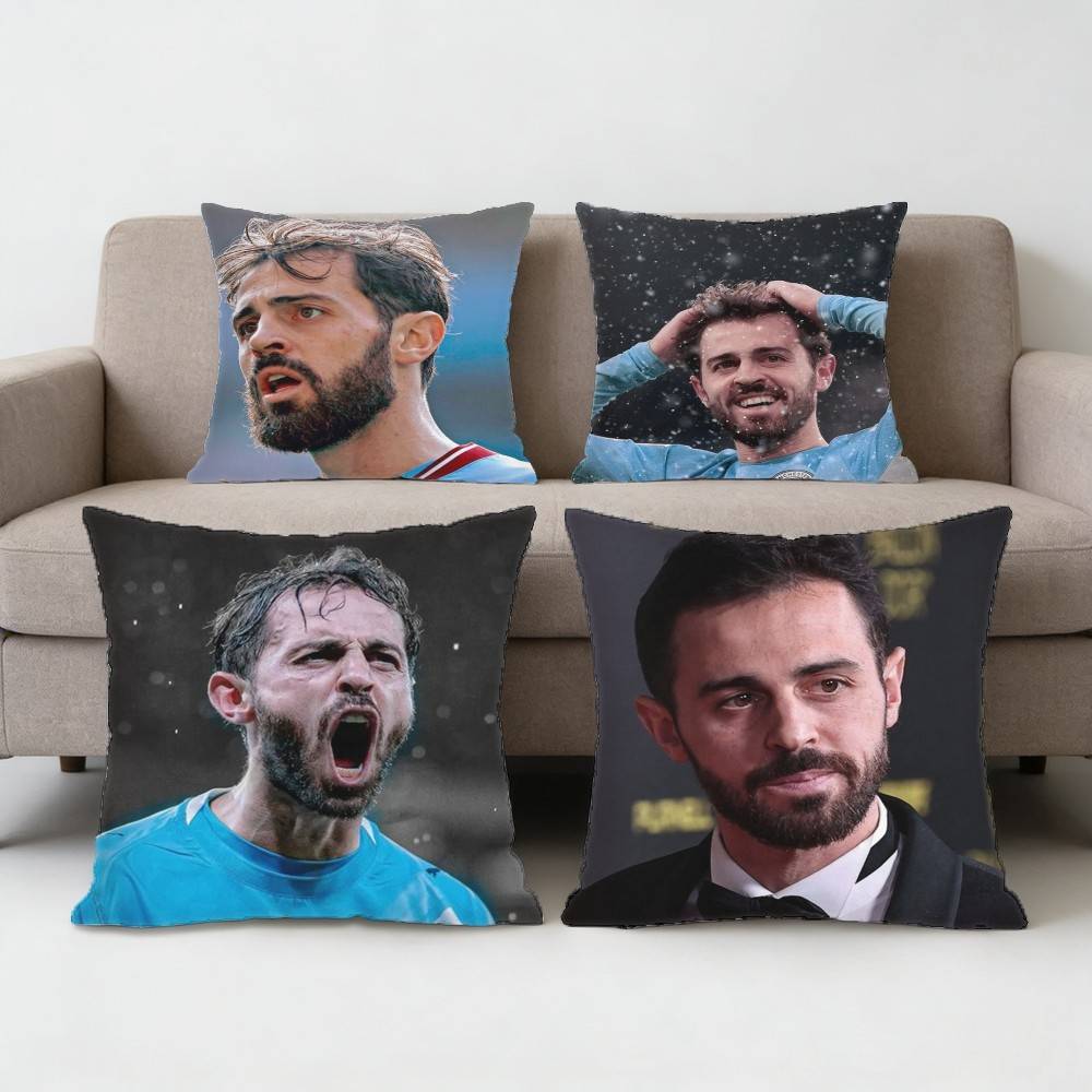 BBernardo SSilva MidCourt Pillow Case Antidustmite Pillowcase Invisible zipper silky short plush Sofa cushion cover