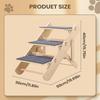 Dog Stairs Non-Slip Stable Foldable 3-Step Pet Stairs for Climbing Home Living Room Bedside Bedroom Sofa Couch Chair