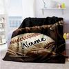 Ball88 Customize Your Name Blanket Throw Personalized Blanket Comfortable Suitable for Nap Living Room Office Chair Home Decor