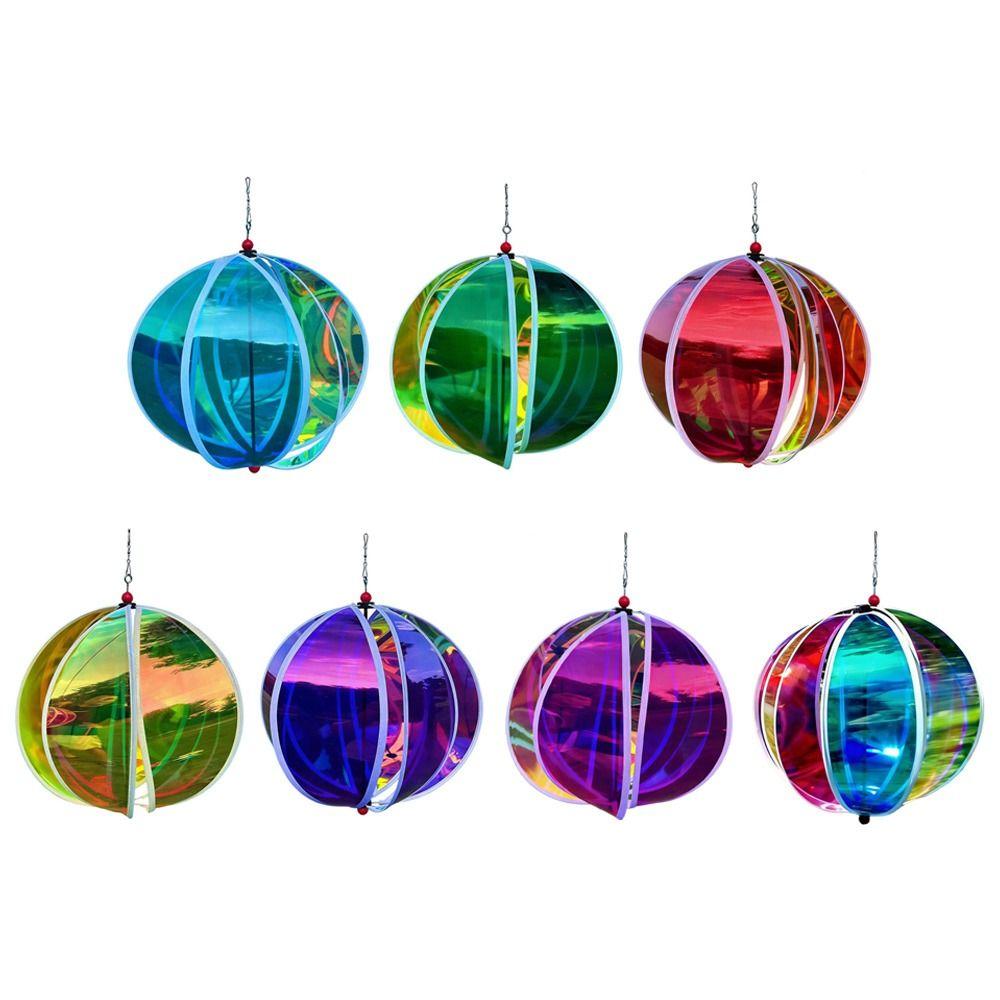 Luminous Film Hot Air Balloon Wind Spinner Bright Film Colorful Design Luminous Windmill Dazzling Wind Transparent Material