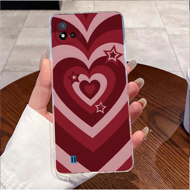 Для Realme C11 2021 RMX3231 Задняя крышка Для Realme C11 RMX2185 Чехол Прозрачный Роскошный Милый Сердце Любви Кролик Забавный Мягкий ТПУ Чехол для Телефона