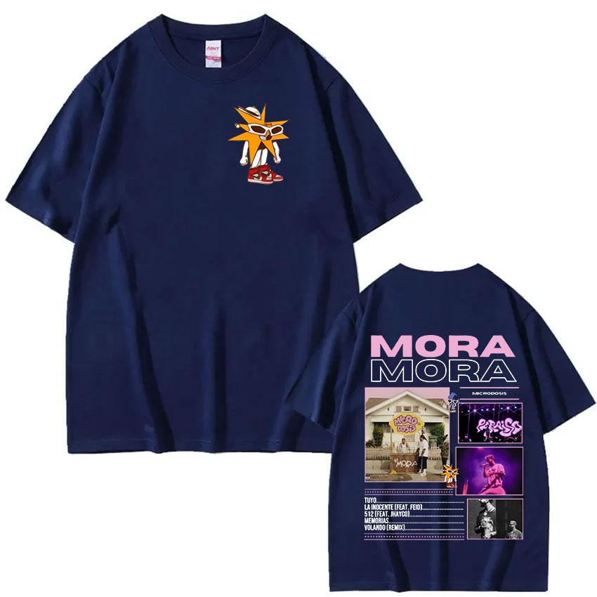 Singer MORA MICRODOSIS Tour 2025 Album Merch T Shirt Unisex Women Fashion Pop Music TShirt Vintage Oversized Short Sleeve TShirts