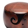 Handmade Wooden Yarn Bowl with Lid Durable Spiral-Open Design Crochet Thread Bowl for Organized Knitting