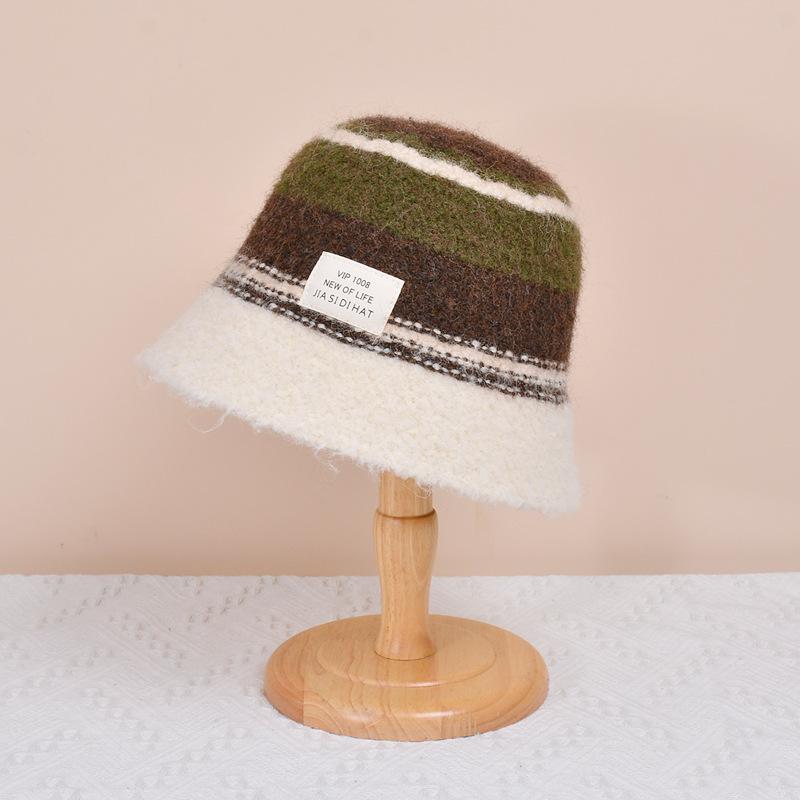 Осенне-зимняя вязаная шапка рыбака из пряжи Sweet Dopamine, шапки-басины в стиле ретро, универсальная женская шапка