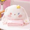 Cartoon Cloud Rabbit Throw Pillow Plush Toy Doll Office Nap Throw Pillow Blanket Girl Soothing Doll