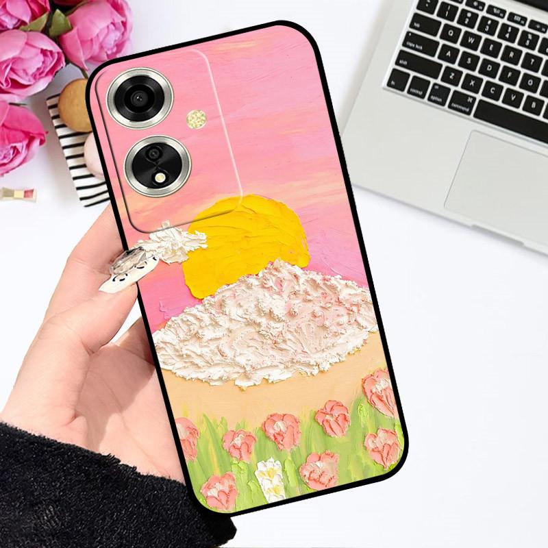 Чехол для OPPO A79 5G Чехол для OPPO A79 Чехол Funda Coque Цветочный Рисунок Мультяшный Силиконовый Мягкий ТПУ Бампер для Телефона Для OPPO A79 5G Чехлы