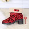 Fashion Hot Sale Ladies Leopard Print  Shoes 2024 Winter New Slip-on Women's Boots Fashion Plus Size Turned-over Edge Mid-Calf Boots