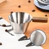 With Handle Espresso Pouring Mug Stainless Steel Coffee Pouring Cup New Espresso Mug