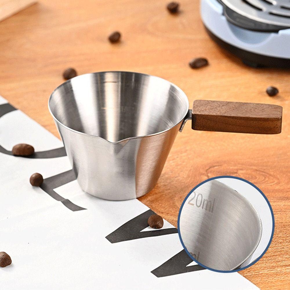With Handle Espresso Pouring Mug Stainless Steel Coffee Pouring Cup New Espresso Mug