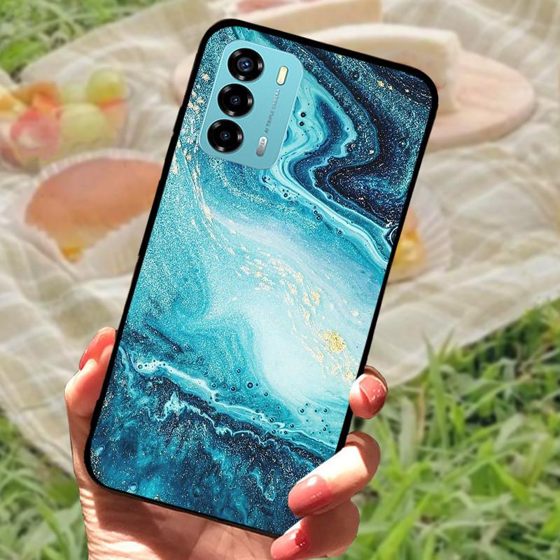 Чехол для ZTE Blade V40 Vita Мраморный чехол Ударопрочные силиконовые чехлы для телефона Для ZTE Blade V40 Vita V 40 Vita Задняя крышка Бампер