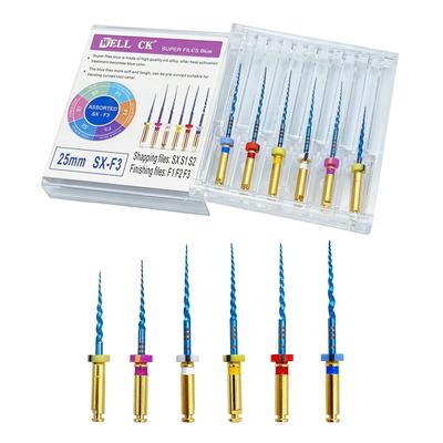 Супер-файл для стоматологических инструментов, синий роторный Pro, гибкий конусный файл для активации тепла, для корневых каналов