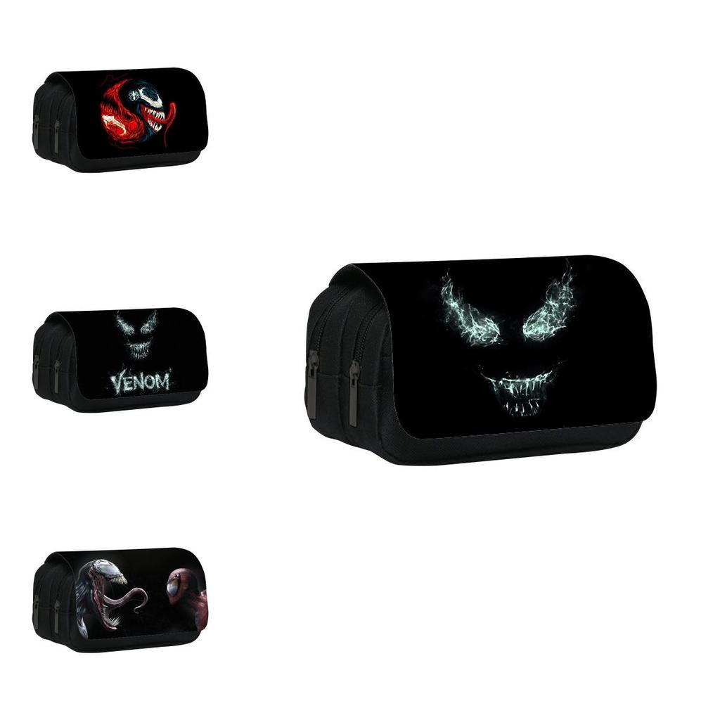 Marvel Venom Print Double Layer Stationery Storage Bag For Middle School Students