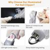LED Pet Nail Clipper With Safety Guard Professional Cat Dog Nail Trimmer Tool Quick Toe Claw Cutter Grooming Supplies