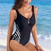 Summer Solid Color Swimsuit Woman Backless Bikini Oversize Female Bodycon Swimsuit Summer Beach Wear