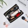 Japanese Sakura Cherry Blossom Leather Makeup Bag Women Foldable Waterproof Travel Storage Pouch Portable Toiletry Cosmetic Bag