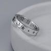 Vintage Moon Star Open  Ring Smiling Face Finger Rings For Fashion Women Jewelry