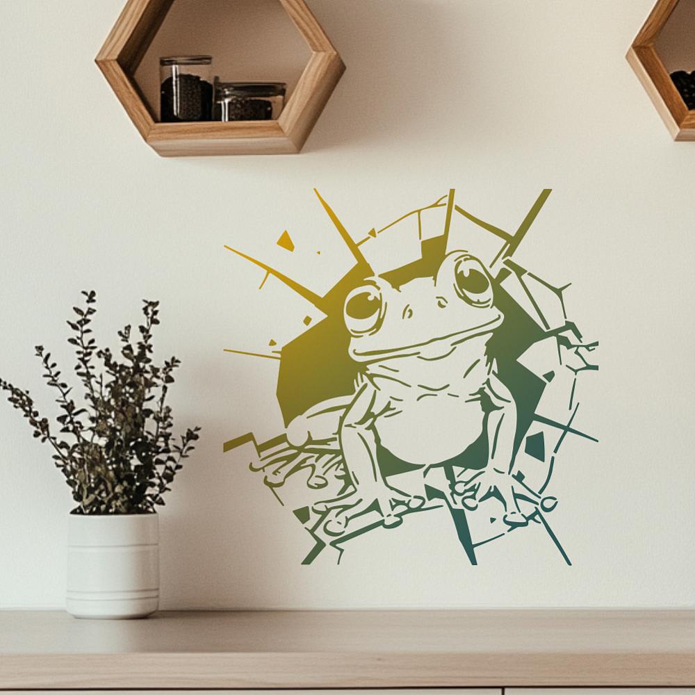 ПЭТ трафареты для рисования с вырезами, для DIY скрапбукинга, фотоальбома, лягушка, 300x300 мм