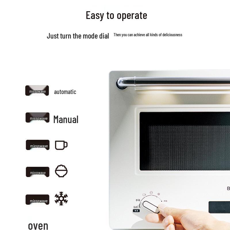 BALMUDA Microwave Oven - 2024 Compact All-in-One Micro-Bake Desktop Model