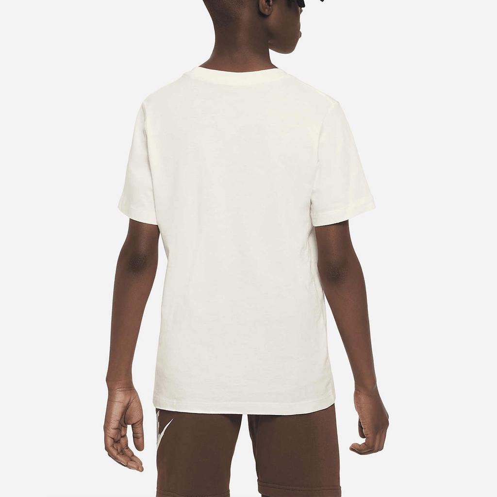 Nike Sportswear Logo Casual Short Sleeve T-Shirt Kids Tops Beige AR5252-113
