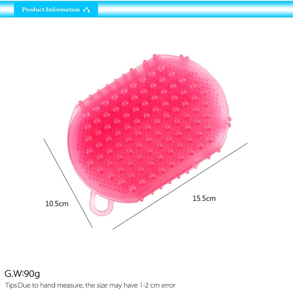 1PC Silicone Exfoliating Brush Scrubber Bath Scrub Glove Spa Back Bath Gloves Exfoliation Shower Brush Body Bathroom Supplies
