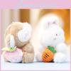 Monkey And Rabbit Plush Keychain With Carrot Peach Design For Girls Gift And Collectible Fun