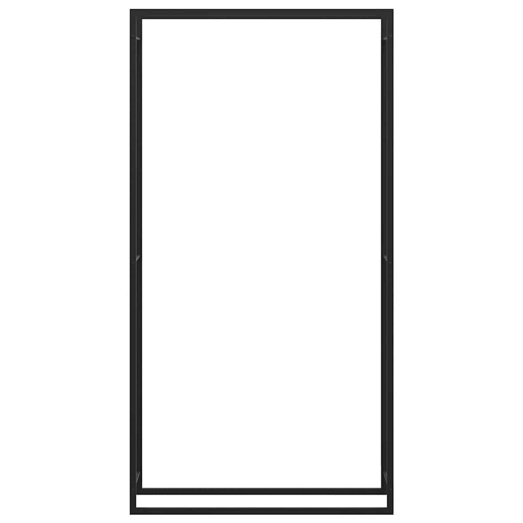 Firewood Rack Matte Black 110 x 28 x 214 cm Steel