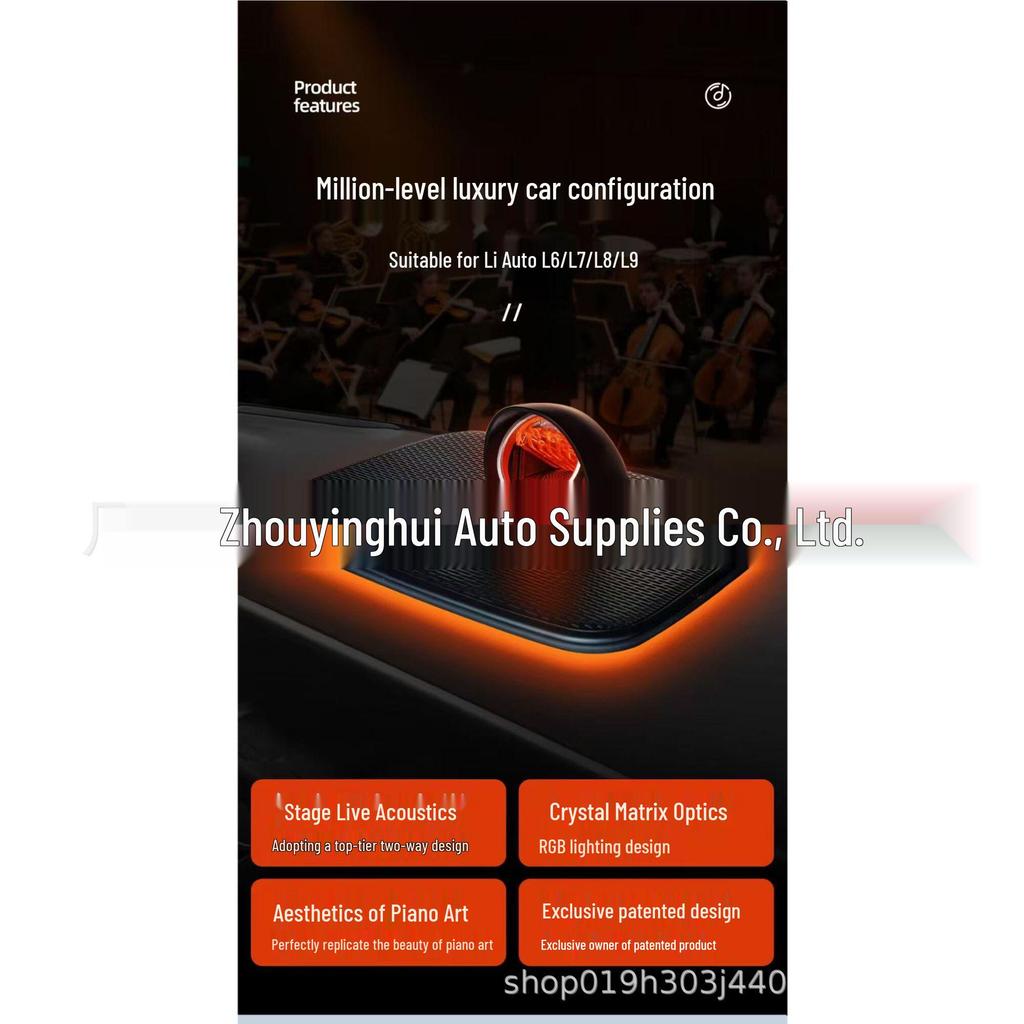 Car Crystal Diffuser & Speaker Light for Ideal L6 L7 L8 L9