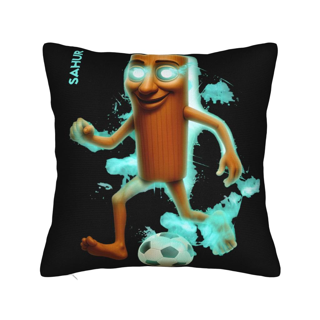 Funny Tung Tung Tung Sahur Italian Brainrot Meme Pillow Cover Comfy Cushion Cover Funny Pillow Case For Wedding Party Home Decor