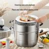 Supor 30cm 3-Layer 304 Stainless Steel Steamer