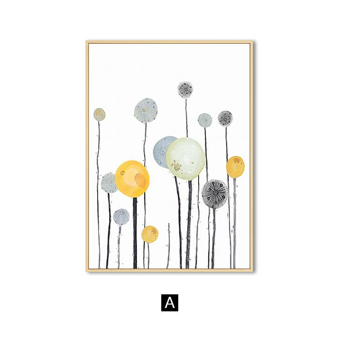 Современные абстрактные цветы, украшение для дома, настенная живопись на холсте, плакаты на скандинавскую тему и принты, настенные панно для декора гостиной