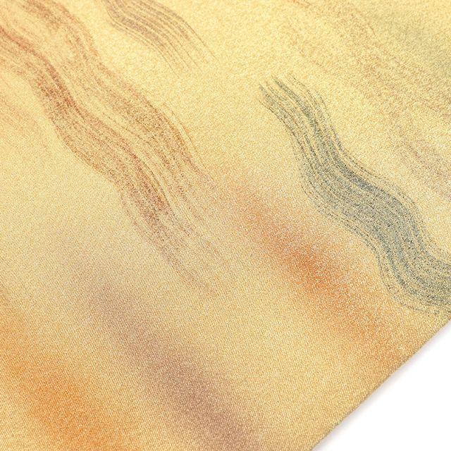 Used [5% OFF until 104] Fukuro Obi Women's Pure Silk Gold Simple Fluttering Pattern Length 418cm Width 30.5cm Tailored Obi Obi Same Day Shipping