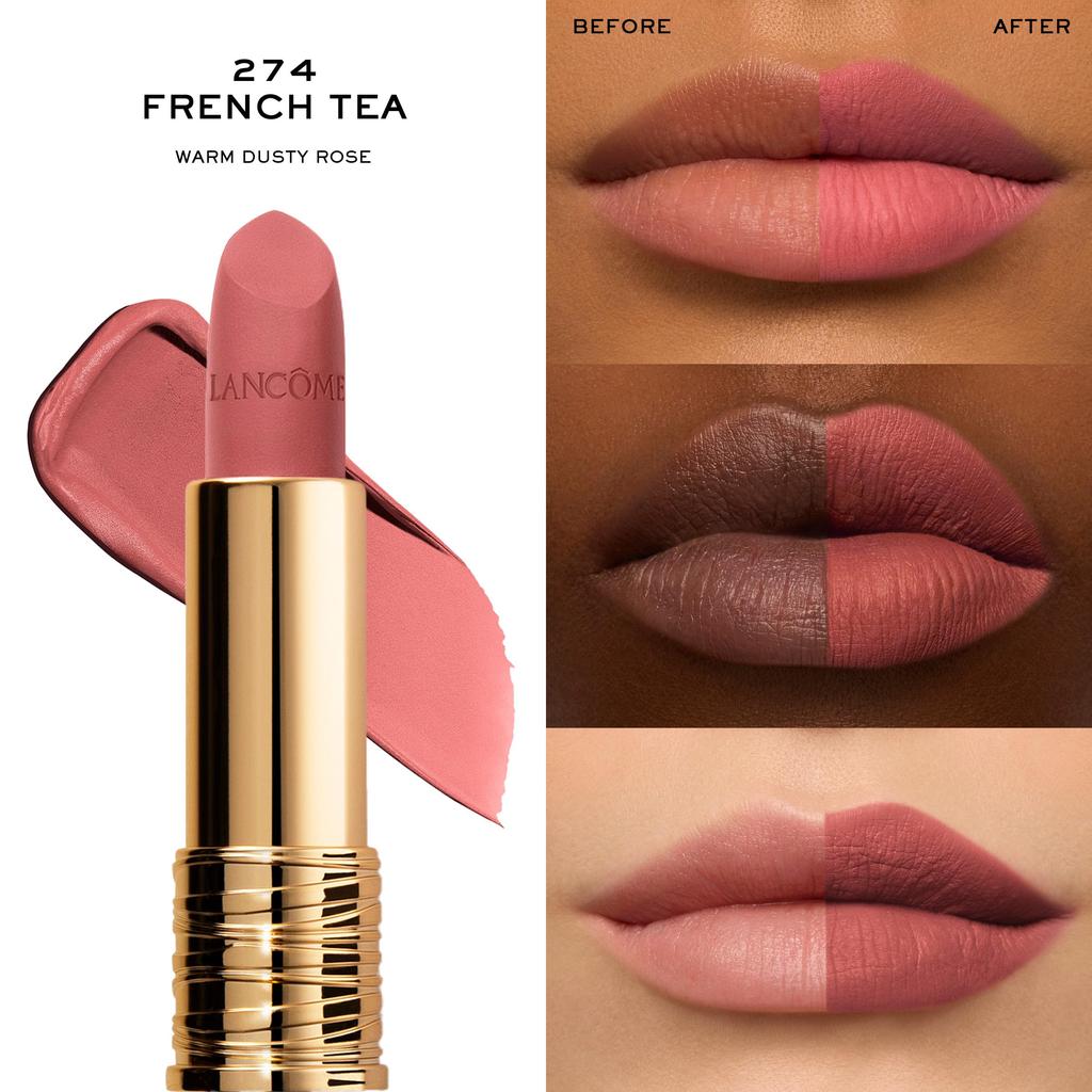 Rouge Drama Matte 274 French Tea Помада для губ Увлажняющая LANCÔME L'Apsolu 3,4 г