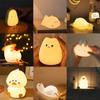 Silicone Desk Lamp 30 Styles Touch Sensor LED Night Light Animal Shape Colorful Child Holiday Gift Sleeping Desktop Decor Lamp