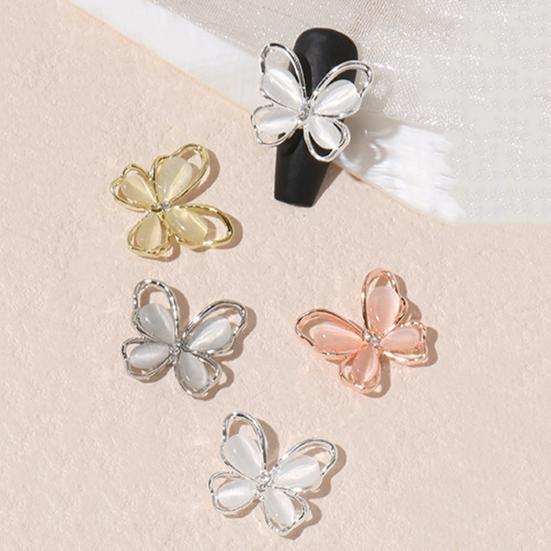 20 шт. украшения для ногтей изысканной формы потрясающий визуальный эффект красочные нежные украшения для ногтей в форме бабочки