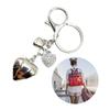 Sweet Cool Wind Big and Small Peach Heart Keychain Y2k Niche Diamonds Love Bag Pendant Decoration Accessories for Women