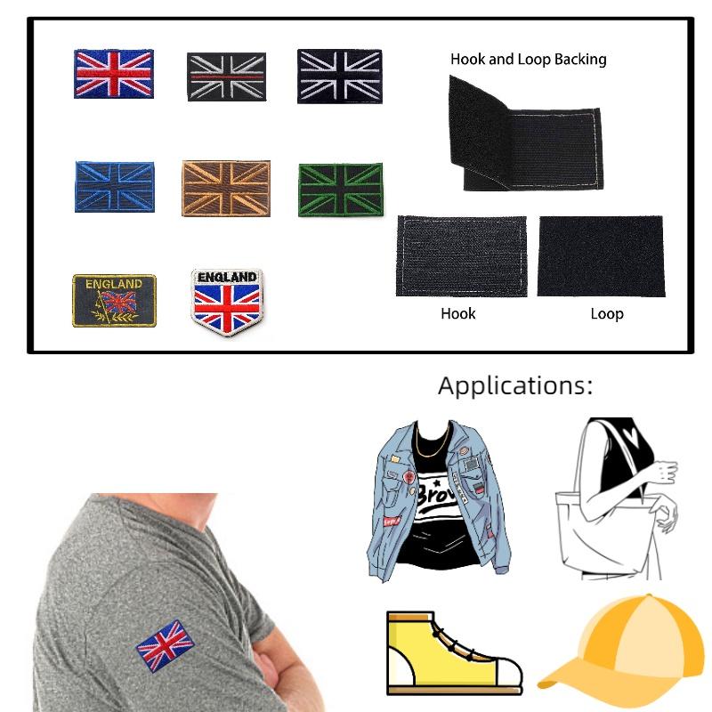 Уникальная и стильная вышитая нашивка с дизайном британского флага, размер 8*5 см